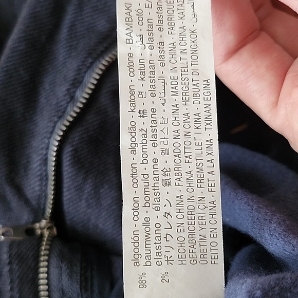 Zara herringbone pant size 13/14 navy blue (kb1) - Picture 8 of 8